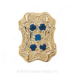 GS287 S - 14 Karat Gold Sapphire Slide 